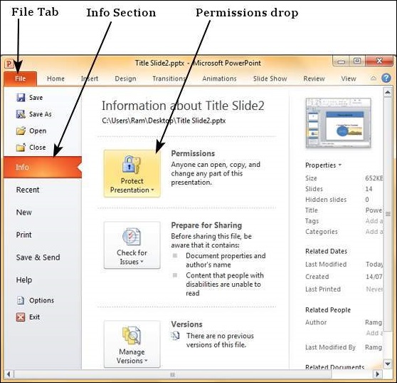 Microsoft PowerPoint 2010 中设置文档密码